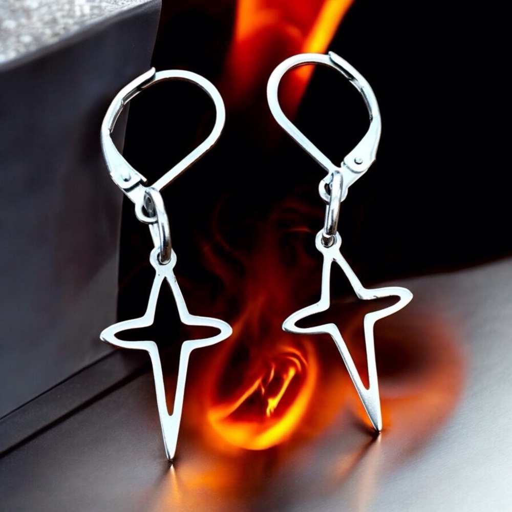 🆕 Cross Dangle Earrings Stainless Steel